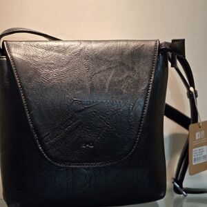 Black Leather Crossbody Bag